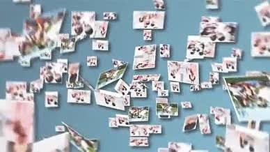 二维与3D照片墙堆叠相册模板视频的预览图